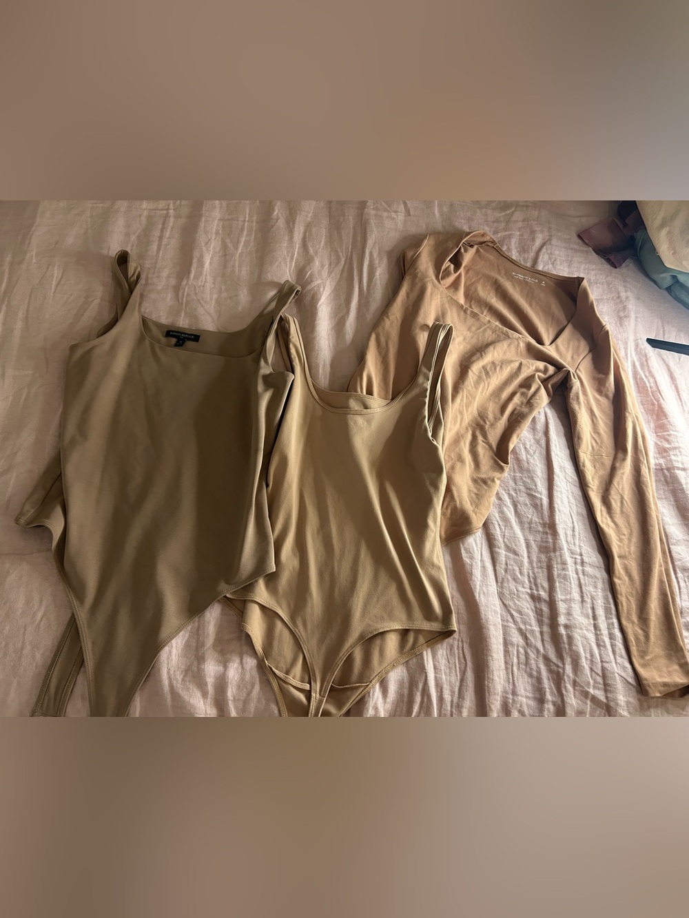 Women’s tan bodysuits (A&F and Banana Republic)